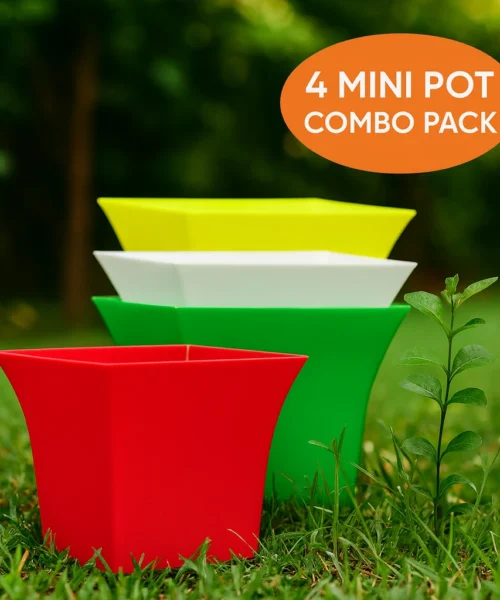 6 Inch Colorful Planter Pot Combo – Set of 4