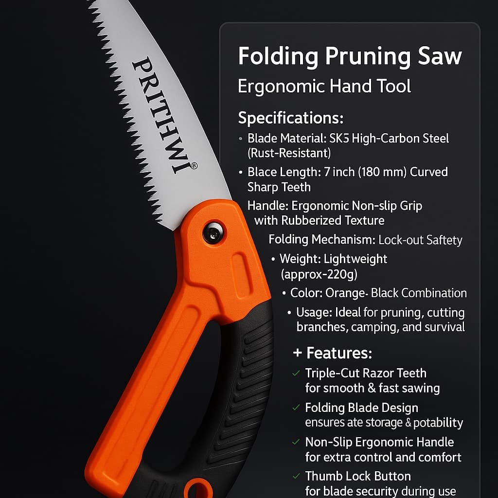 15 Inch Mini Pruning Folding Saw (1 Pc) - Image 4